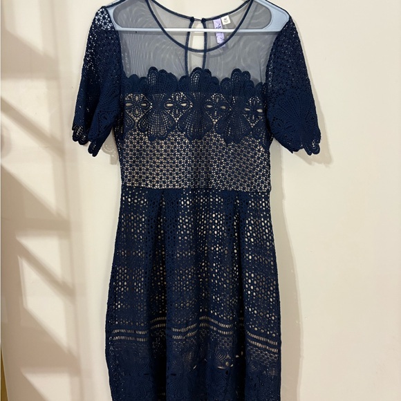 Alya Dresses & Skirts - Size Medium Navy Lace Dress
